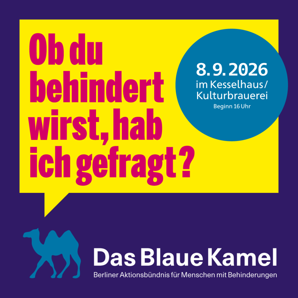 Blaues Kamel Banner 8.9.2026